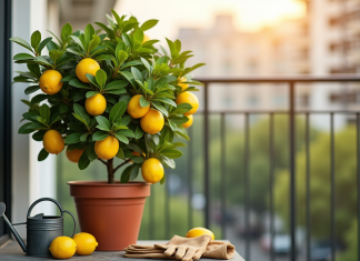 7 astuces pour un entretien réussi de votre citronnier en pot Citronnier en pot sur balcon ensoleille avec citrons jaunes