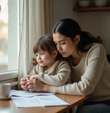Aide pour maman seule : quel soutien trouver en cas de besoin ? Femme et fille dans la cuisine chaleureuse et naturelle