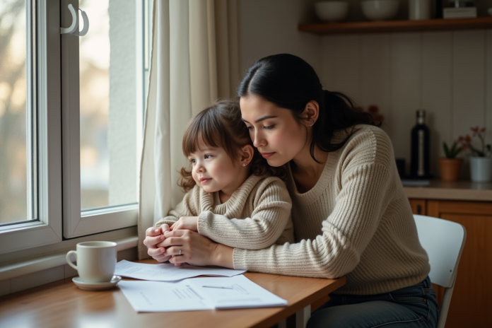 Femme et fille dans la cuisine chaleureuse et naturelle